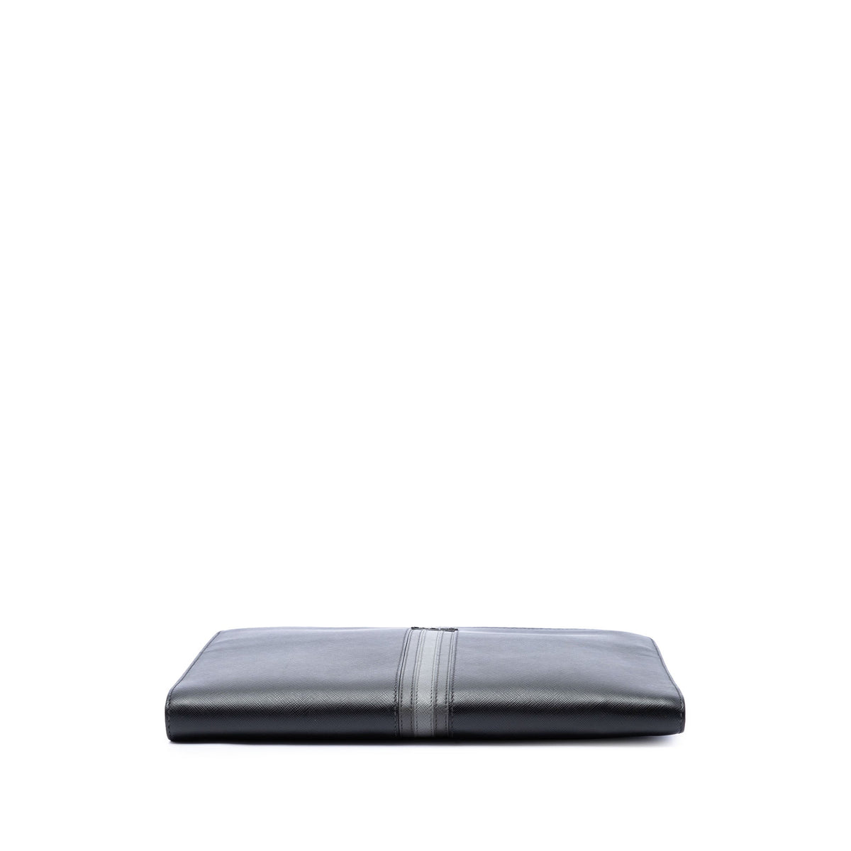 Prada Saffiano Zip Around Portfolio — Black