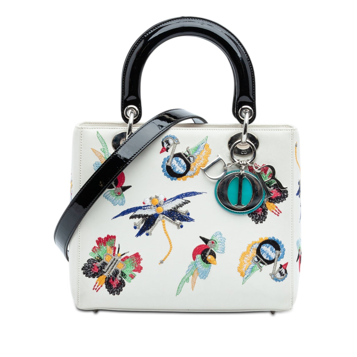 Dior Medium Smooth Calfskin Embroidered Beaded Animals Lady Dior