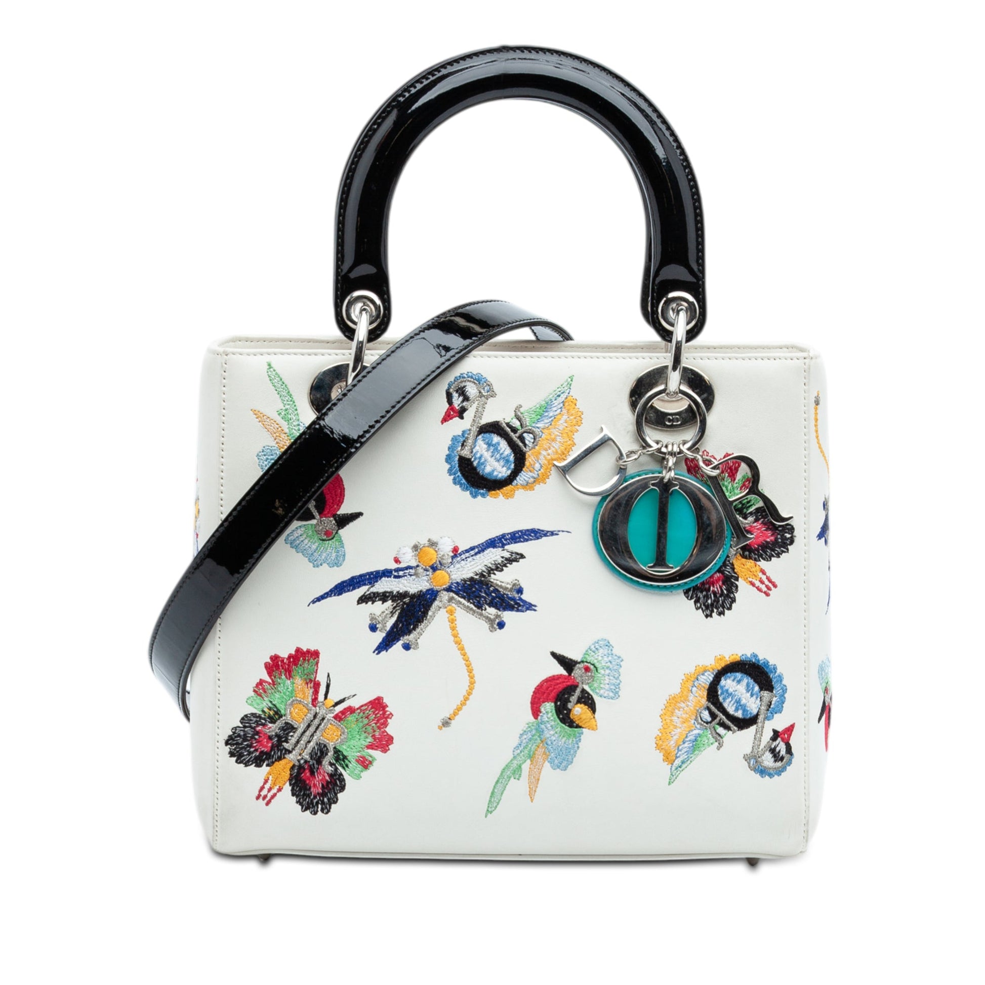 Dior Medium Smooth Calfskin Embroidered Beaded Animals Lady Dior