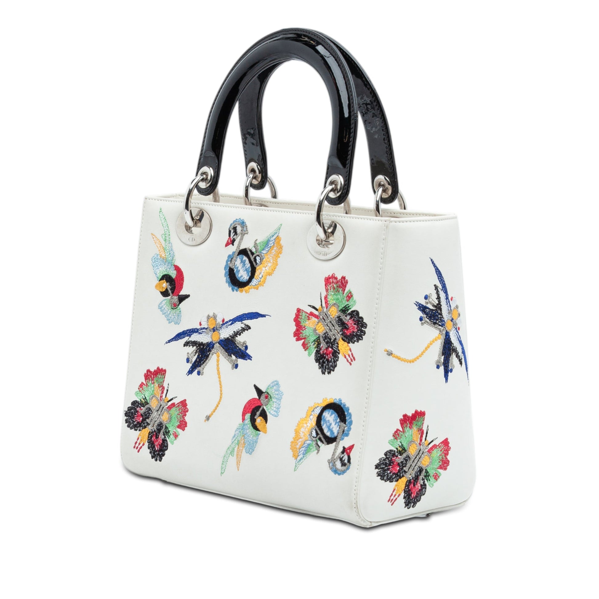 Dior Medium Smooth Calfskin Embroidered Beaded Animals Lady Dior