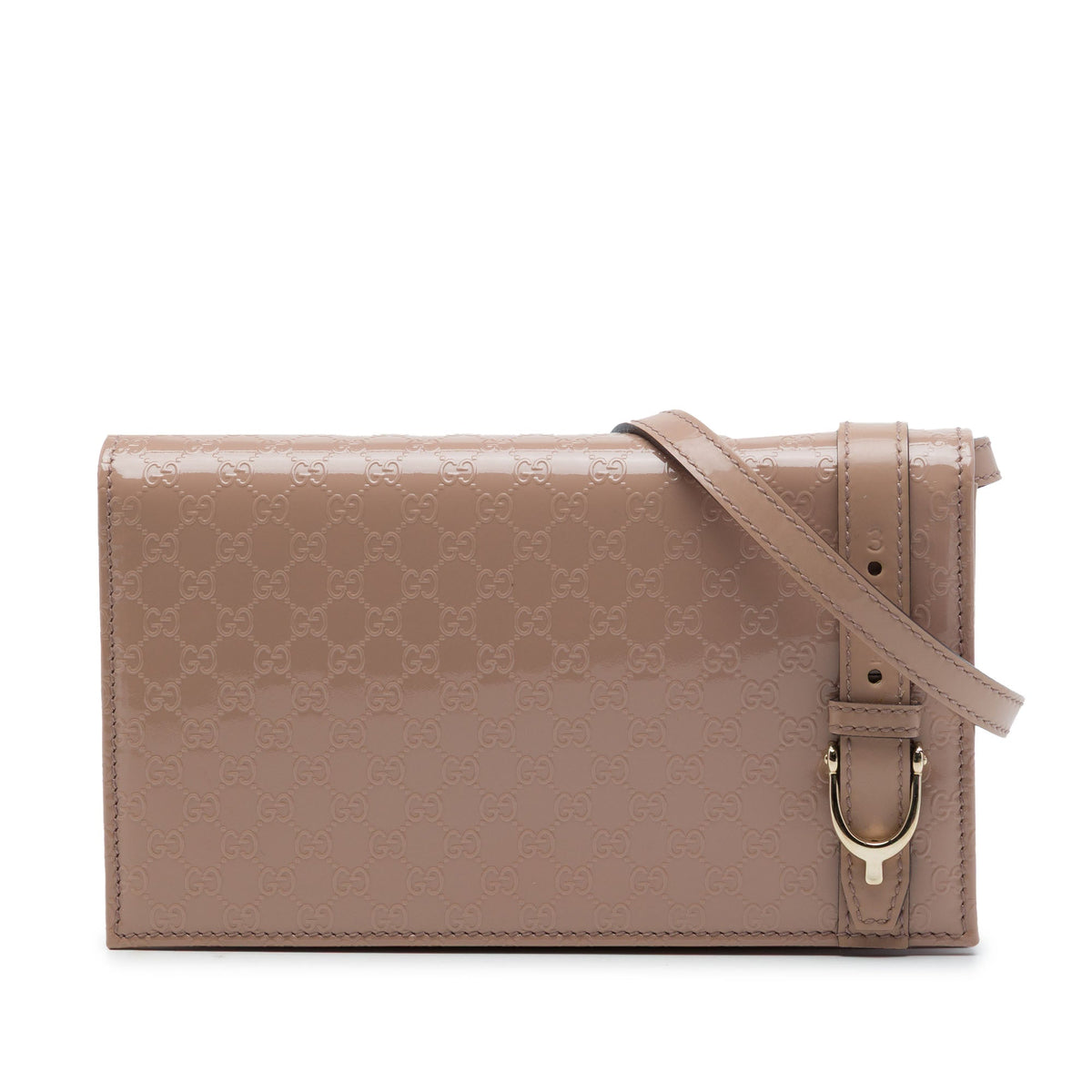 Gucci Patent Microguccissima Stirrup Crossbody