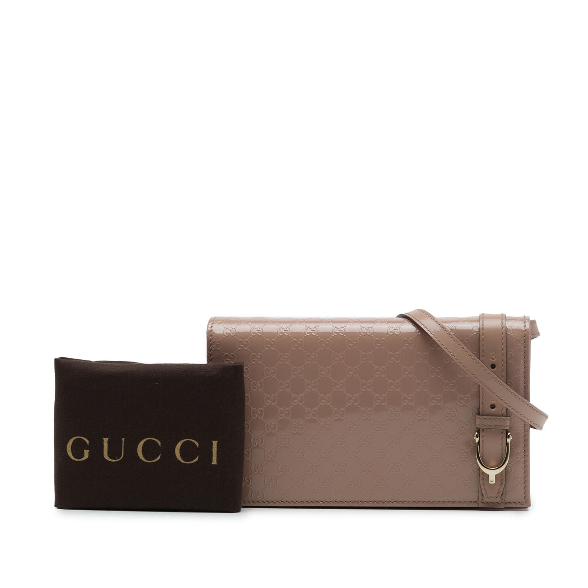 Gucci Patent Microguccissima Stirrup Crossbody