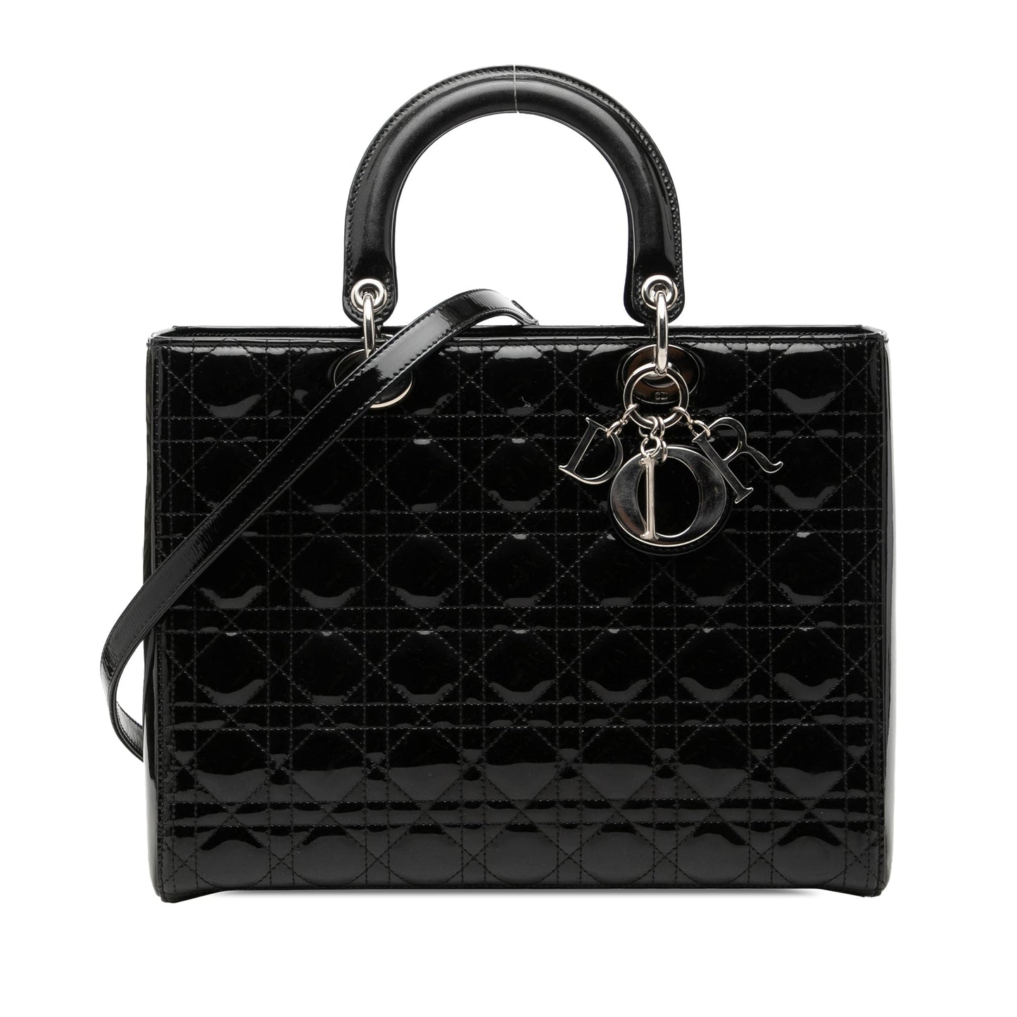 Dior Large Patent Cannage Lady Dior