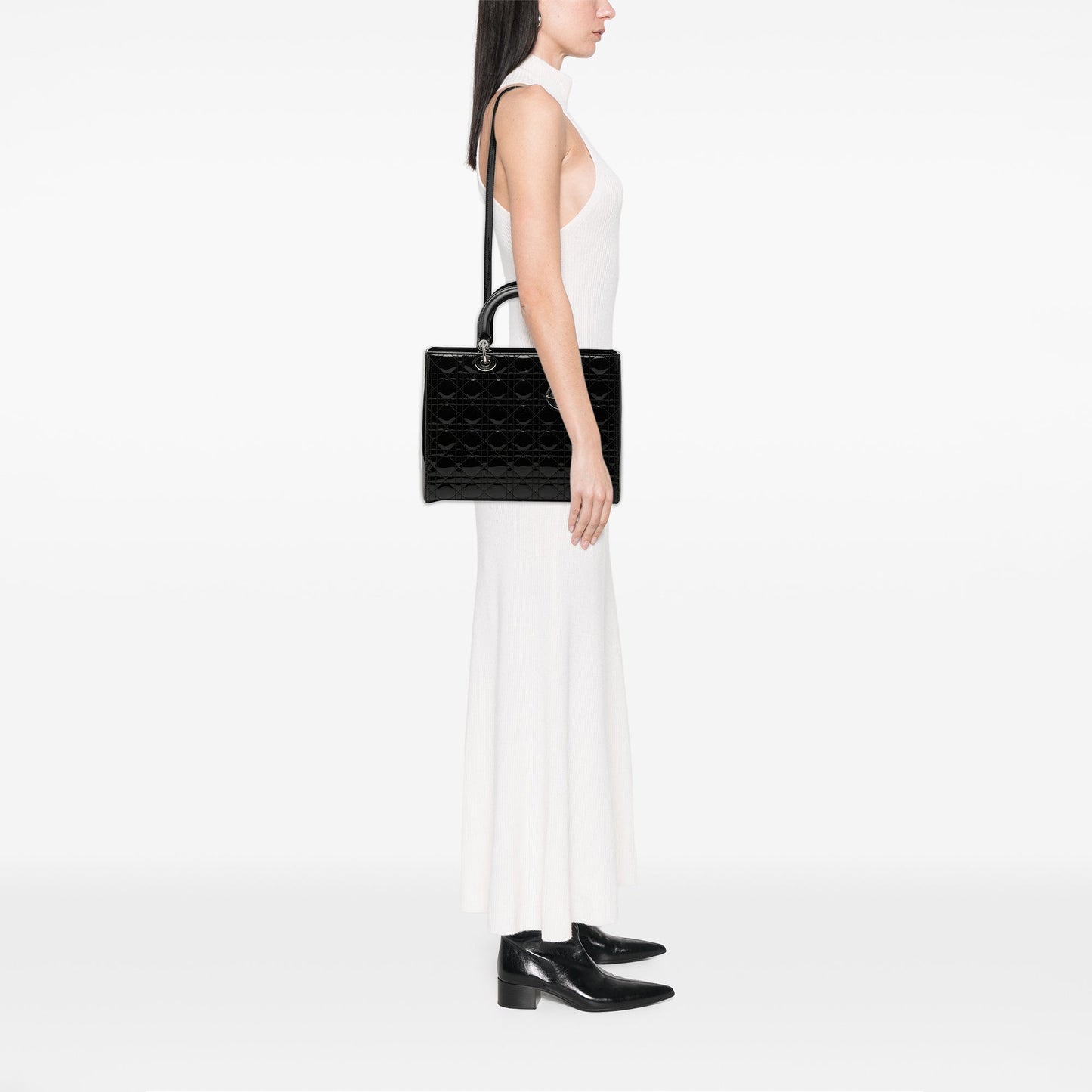 Dior Large Patent Cannage Lady Dior