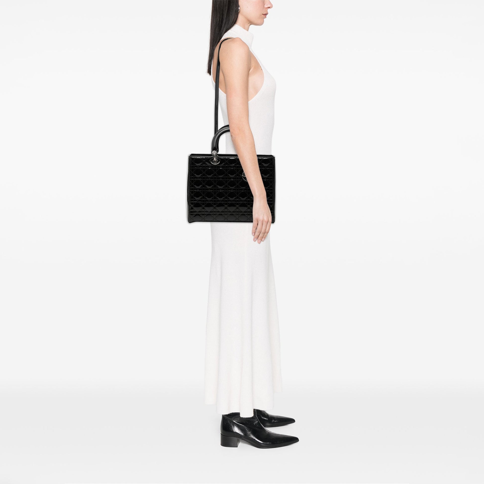Dior Large Patent Cannage Lady Dior