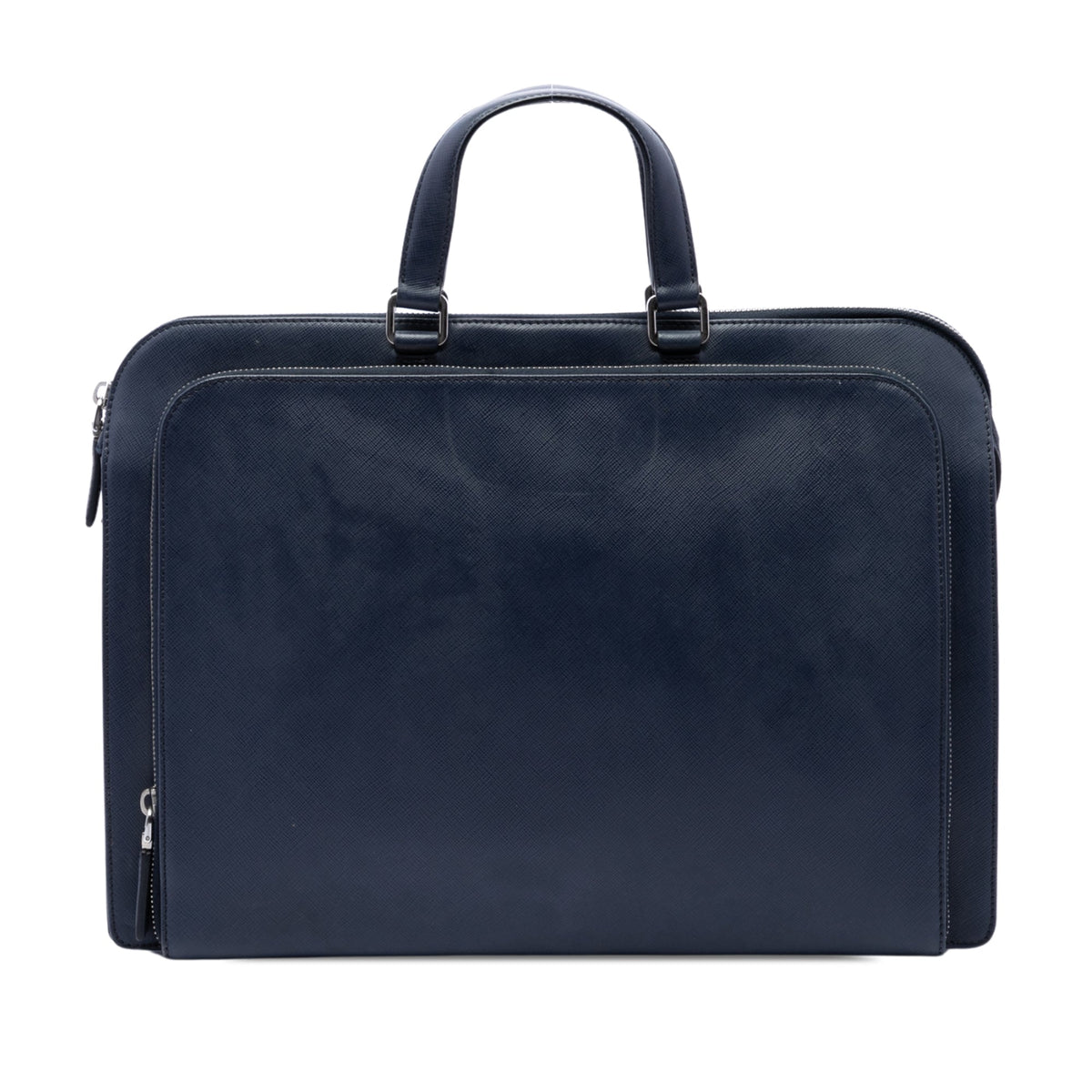 Prada Saffiano Business Bag — Blue
