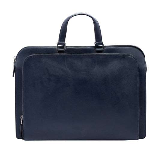 Prada Saffiano Business Bag — Blue
