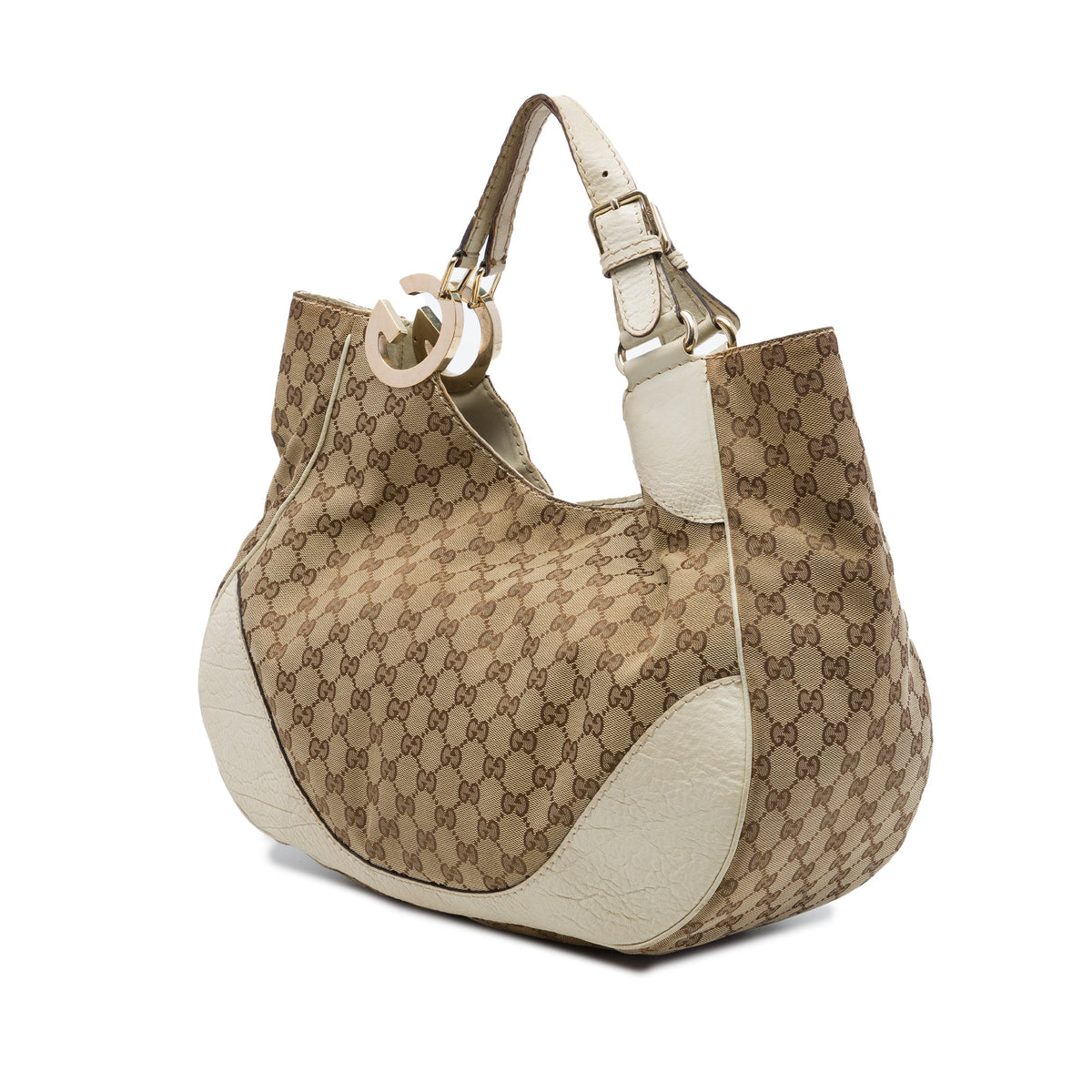 Gucci GG Canvas Charlotte Tote — Beige