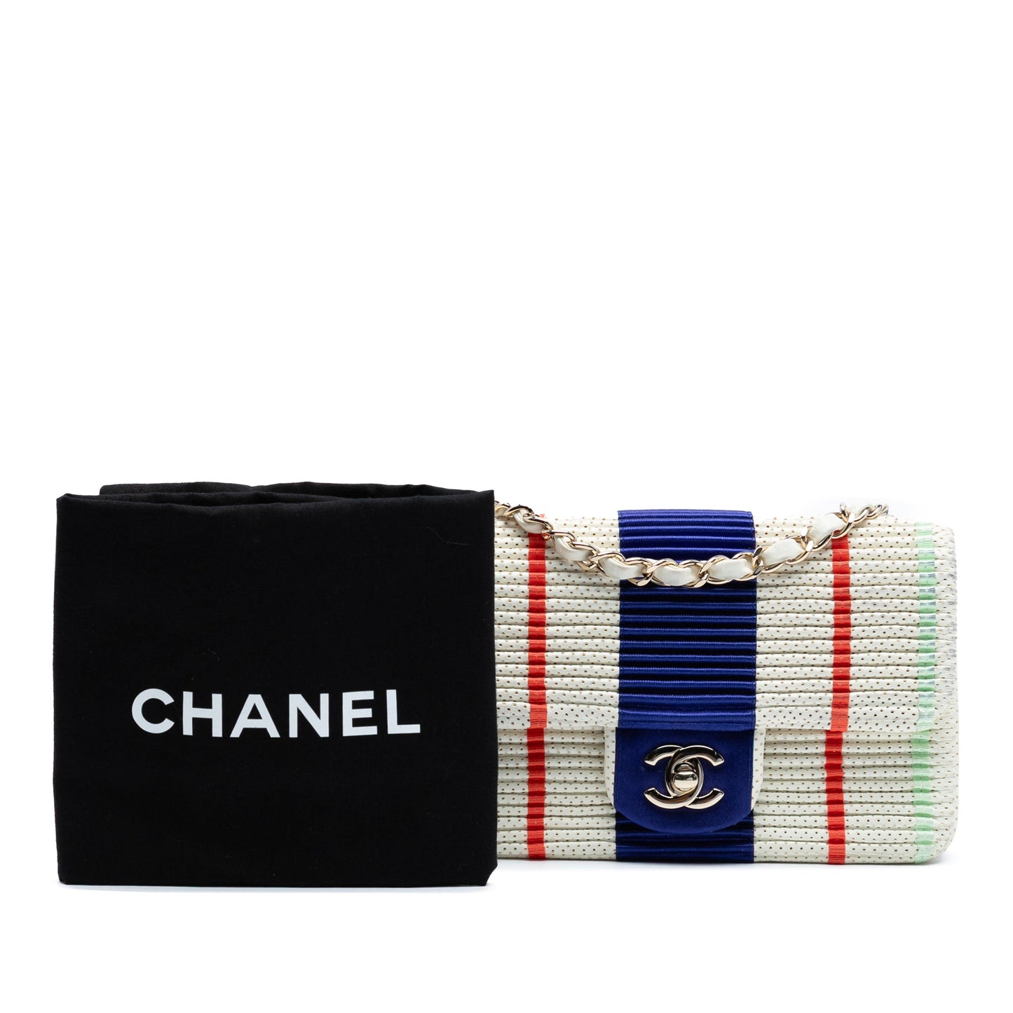Chanel New Mini Pleated Perforated Lambskin Single Flap