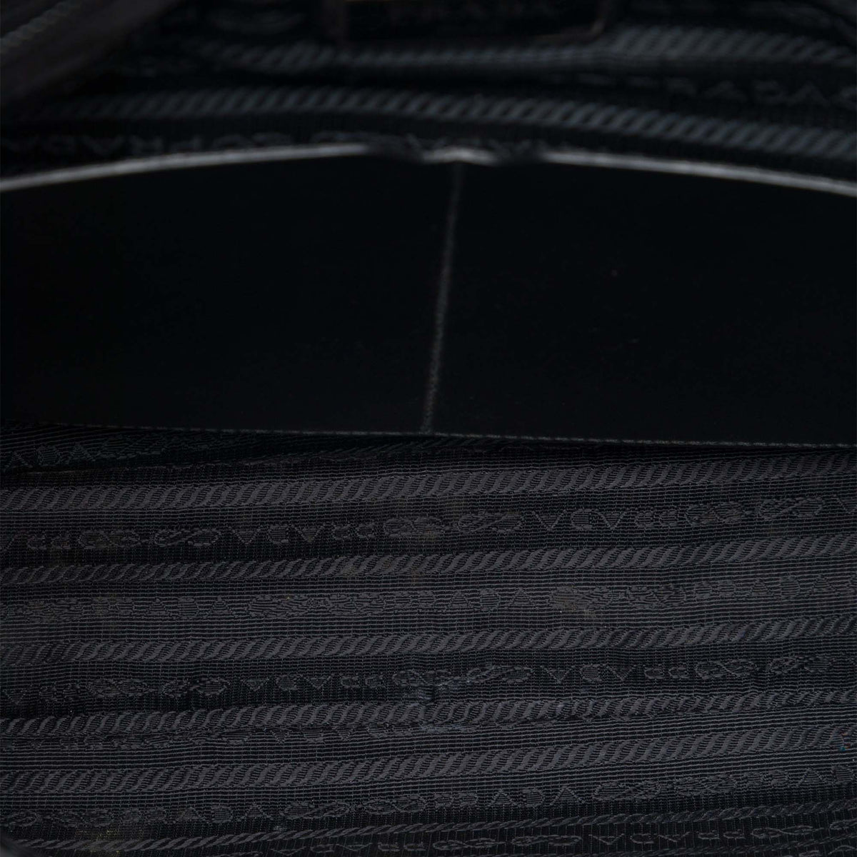 Prada Saffiano Trimmed Tessuto Buckle Messenger Bag — Black