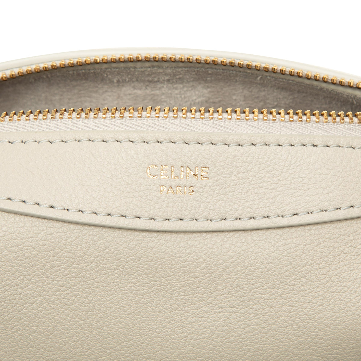 Celine Mini Supple Grained Calfskin Romy Shoulder Bag — Brown