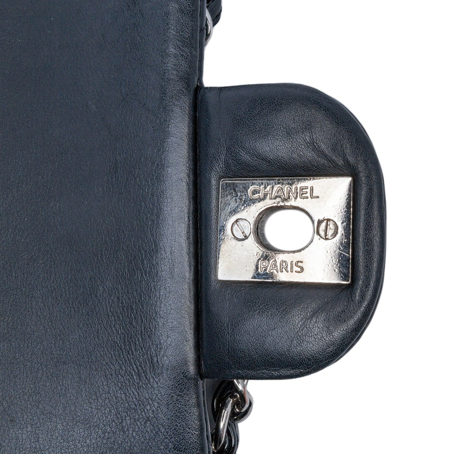 Chanel Medium Classic Chevron Patent Double Flap