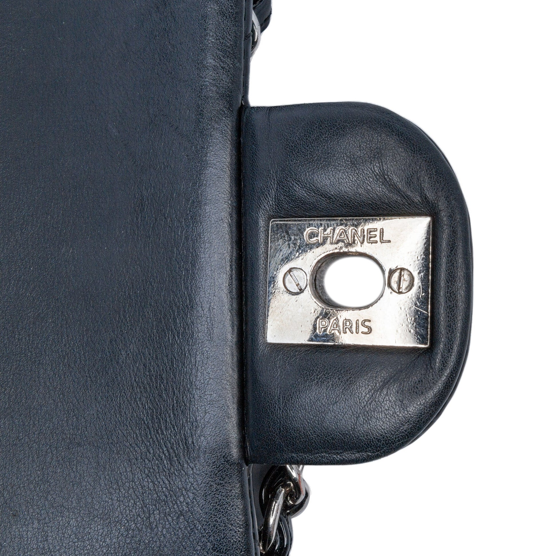 Chanel Medium Classic Chevron Patent Double Flap