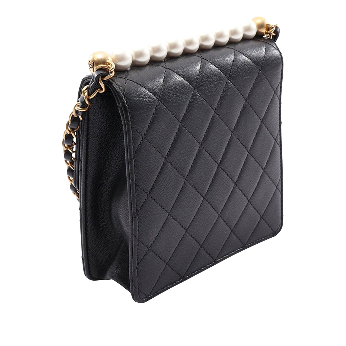 Chanel Small Chic Pearls Flap — Black