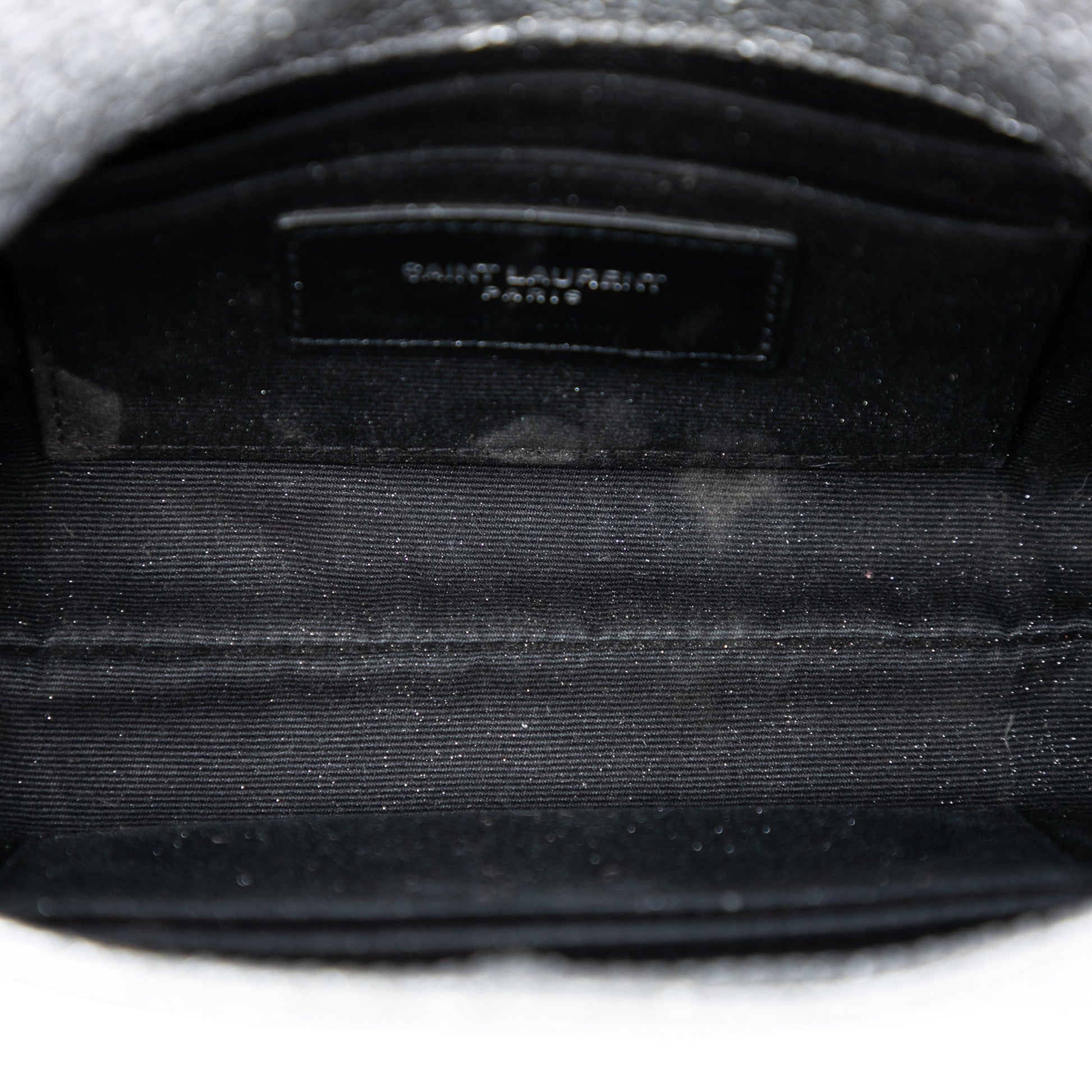 Saint Laurent Toy Metallic Crackled Calfskin Monogram West Hollywood Crossbody