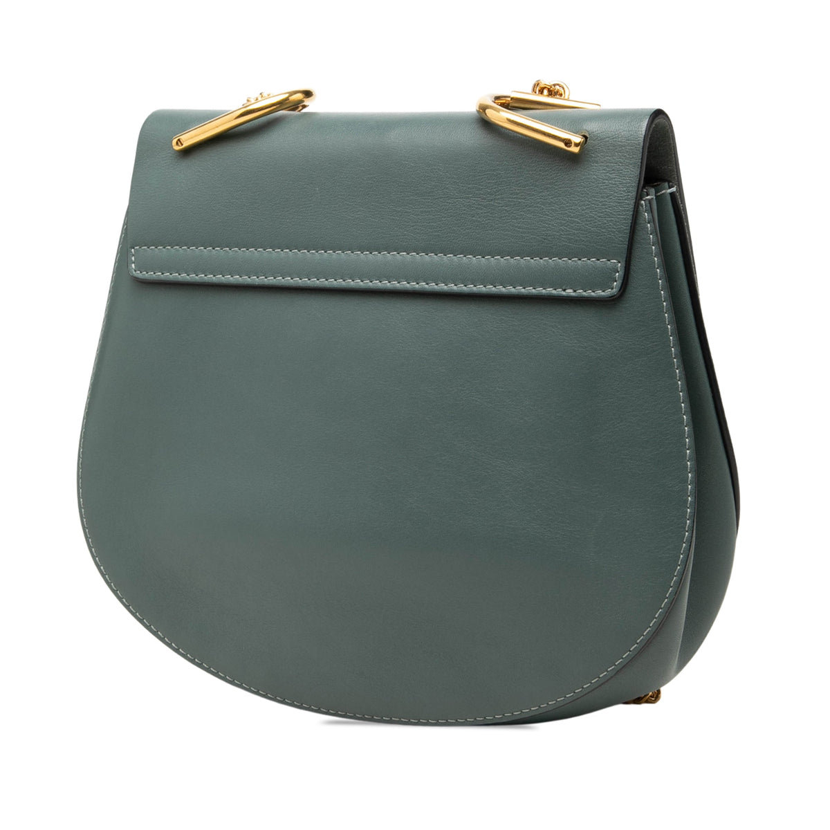 Chloé Small Suede and Calfskin Drew Crossbody — Blue