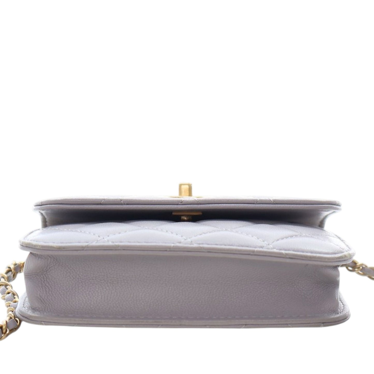 Chanel Mini Quilted Lambskin Pearl Crush Clutch with Chain