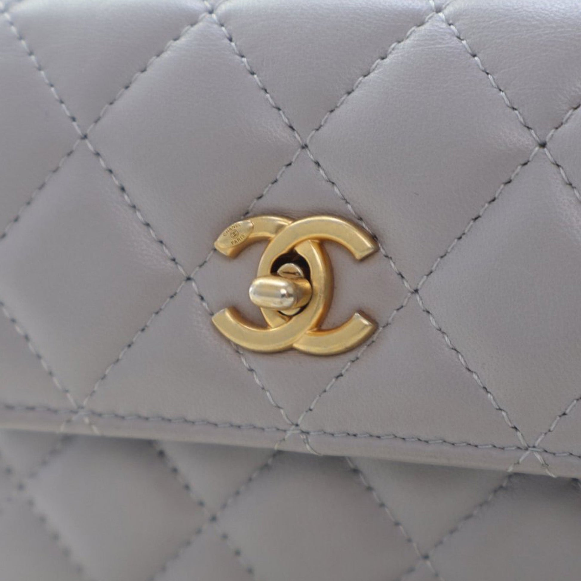 Chanel Mini Quilted Lambskin Pearl Crush Clutch with Chain