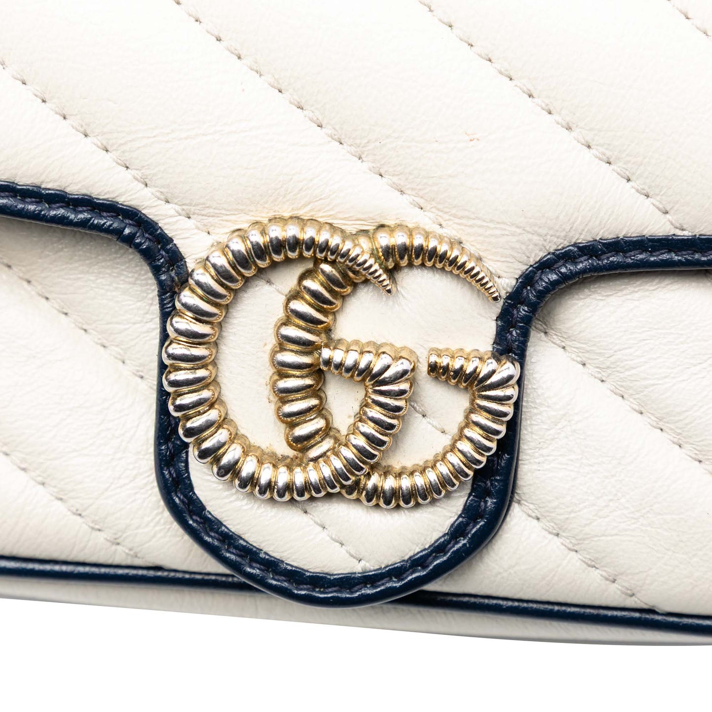 Gucci Super Mini GG Marmont Matelasse Leather Torchon Flap Crossbody