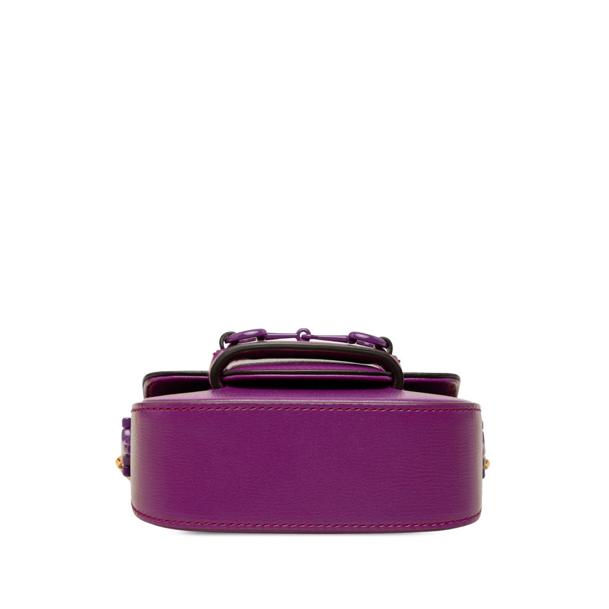 Gucci Mini Calfskin Horsebit 1955 Web Satchel — Purple