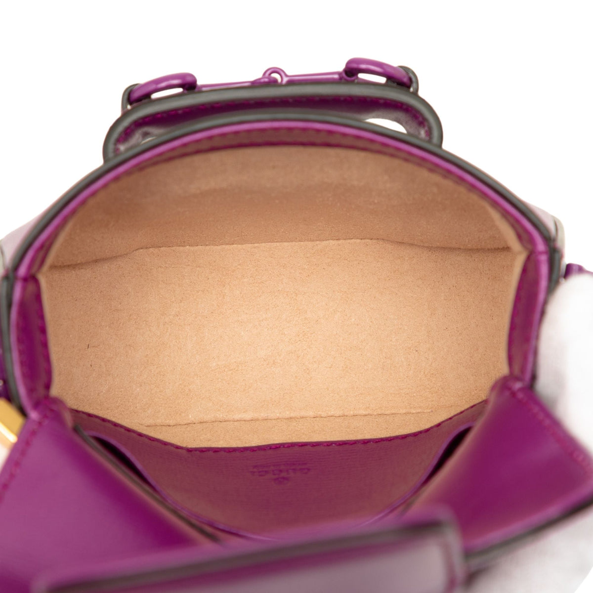 Gucci Mini Calfskin Horsebit 1955 Web Satchel — Purple