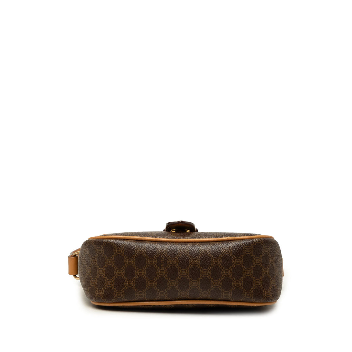 Celine Macadam Coated Canvas Crossbody — Brown