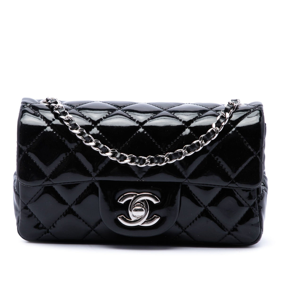 Chanel Extra Mini Rectangular Classic Patent Single Flap