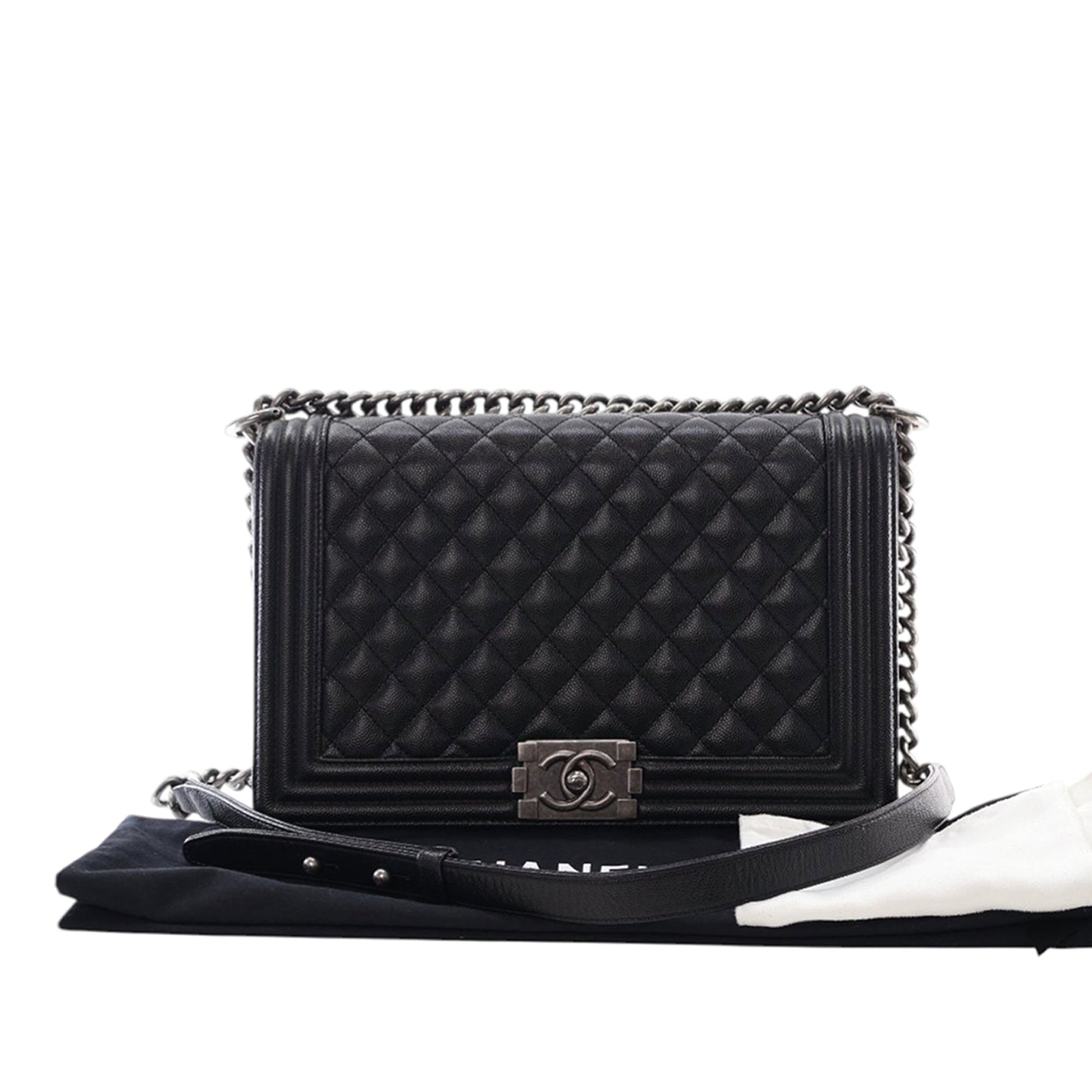 Chanel Medium Quilted Caviar Boy Flap