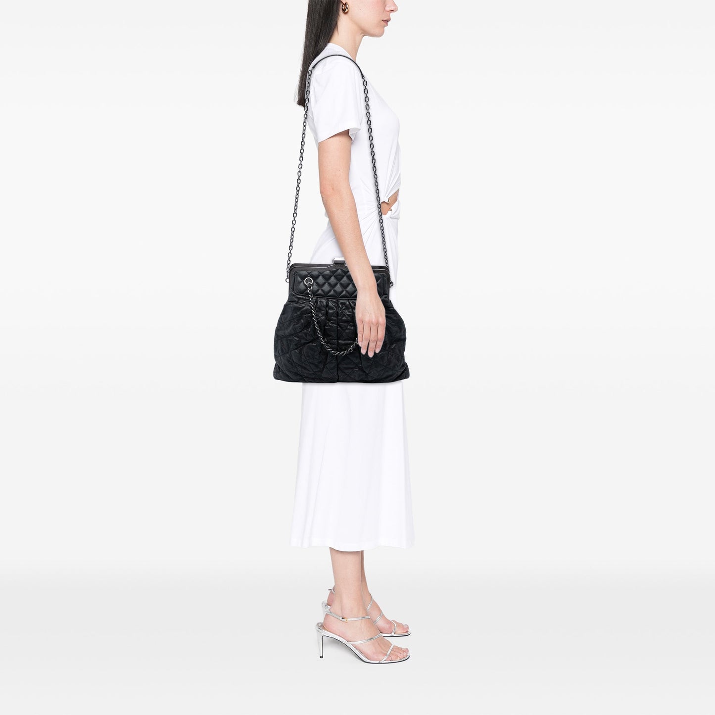 Chanel Quilted Iridescent Calfskin Chic Quilt Frame Satchel