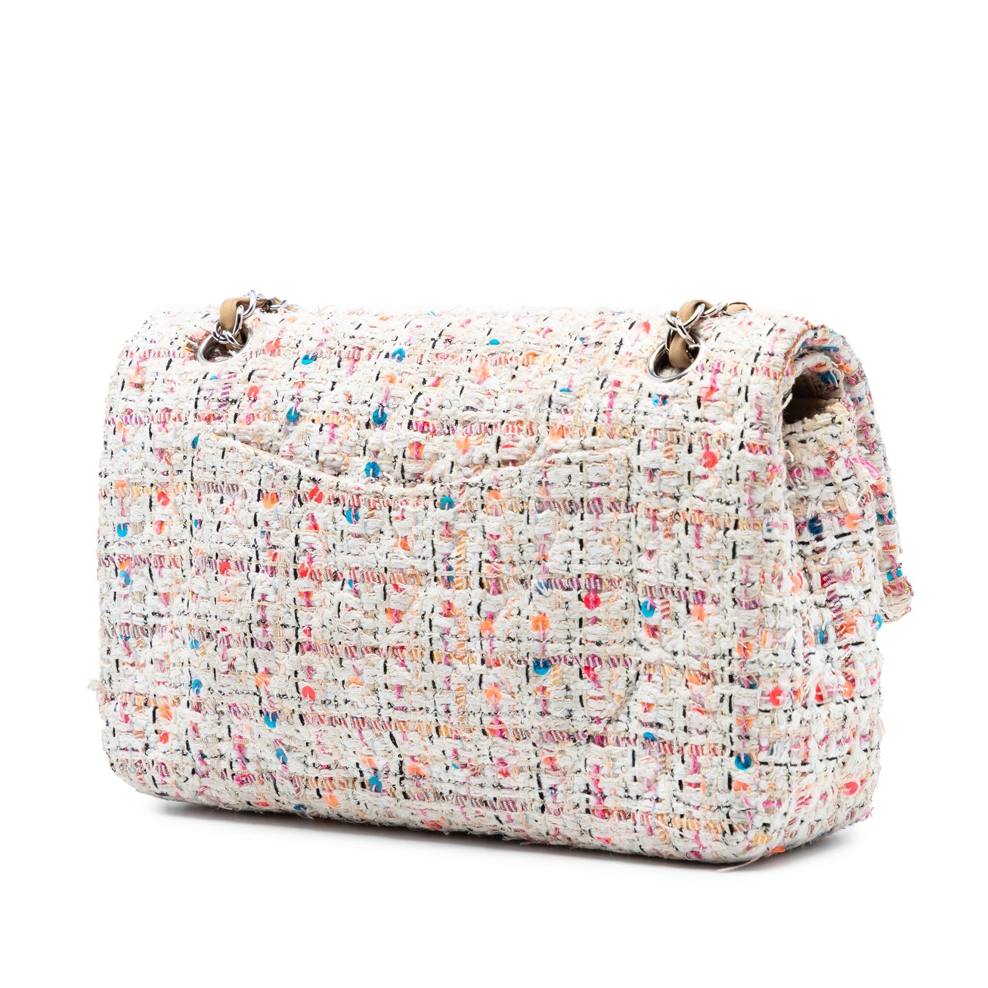 Medium Classic Tweed Sequins Double Flap