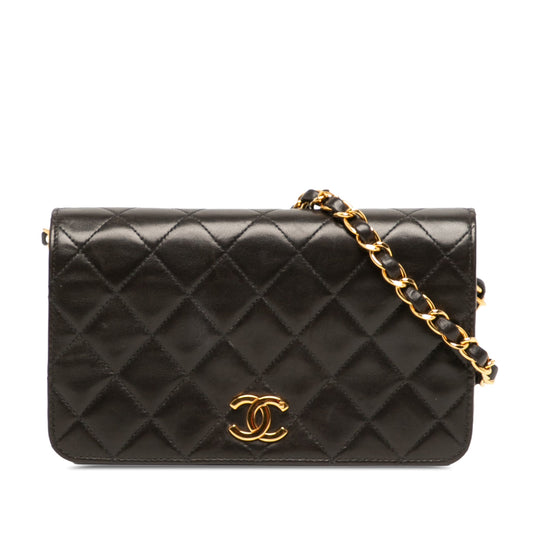 Chanel Mini CC Quilted Lambskin Full Flap — Black