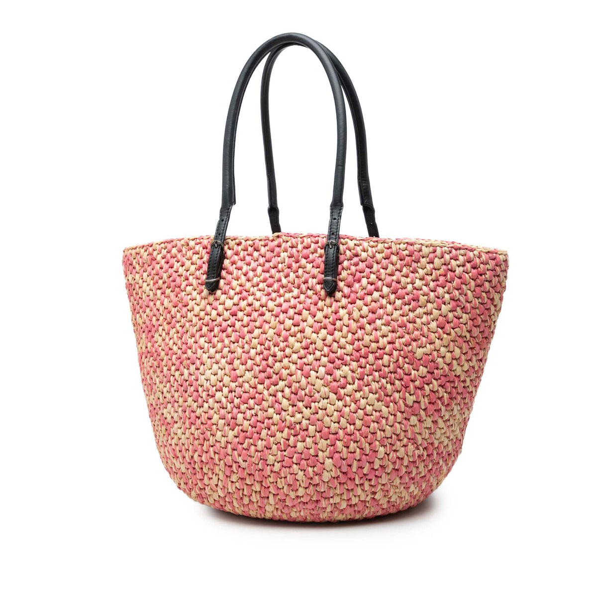 Balenciaga Raffia Motocross Classic Panier Basket Tote