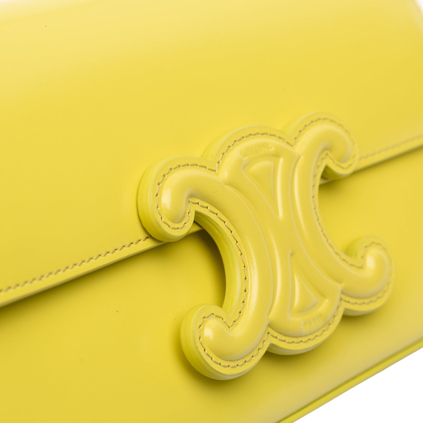 Celine Calfskin Cuir Triomphe Chain Shoulder Bag