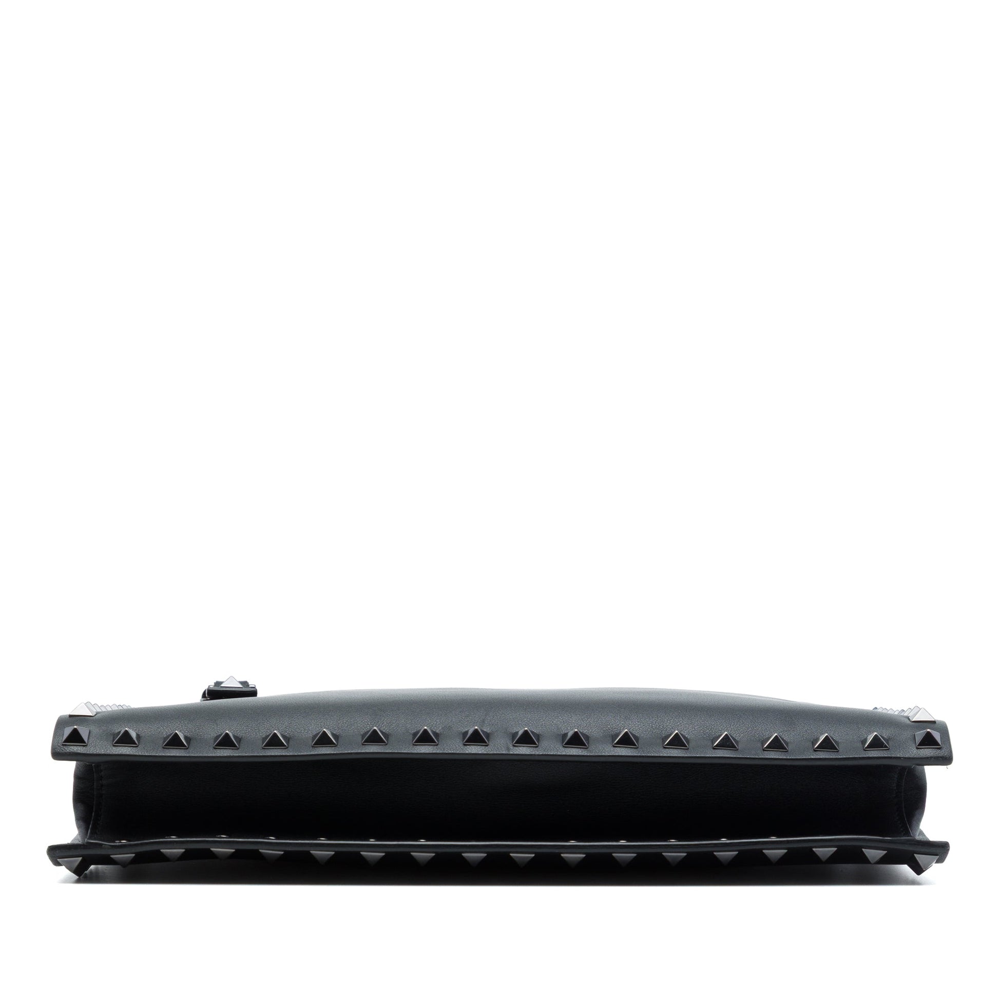 Valentino Leather Rockstud Untitled Wristlet Clutch