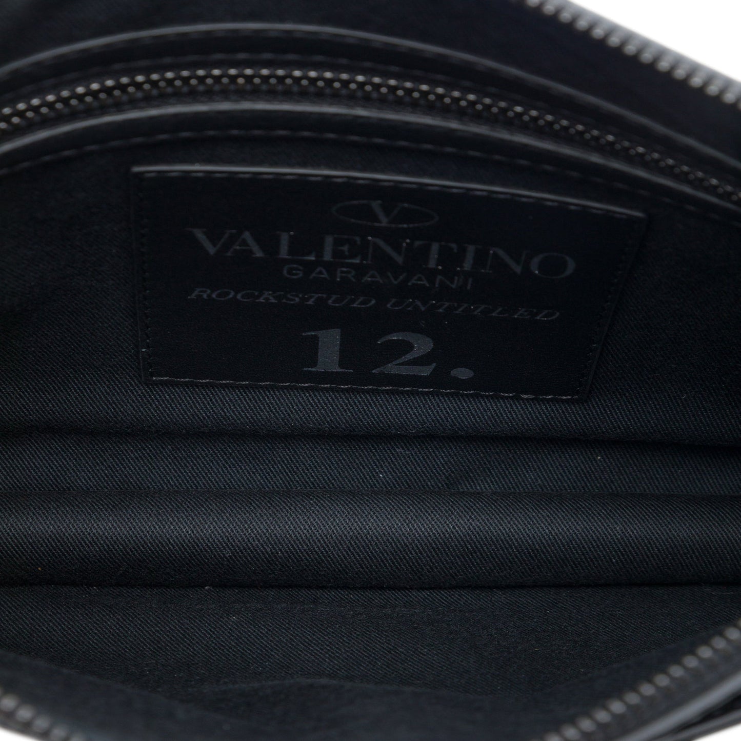 Valentino Leather Rockstud Untitled Wristlet Clutch