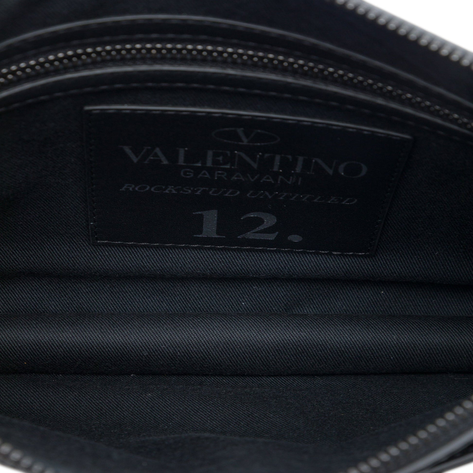 Valentino Leather Rockstud Untitled Wristlet Clutch