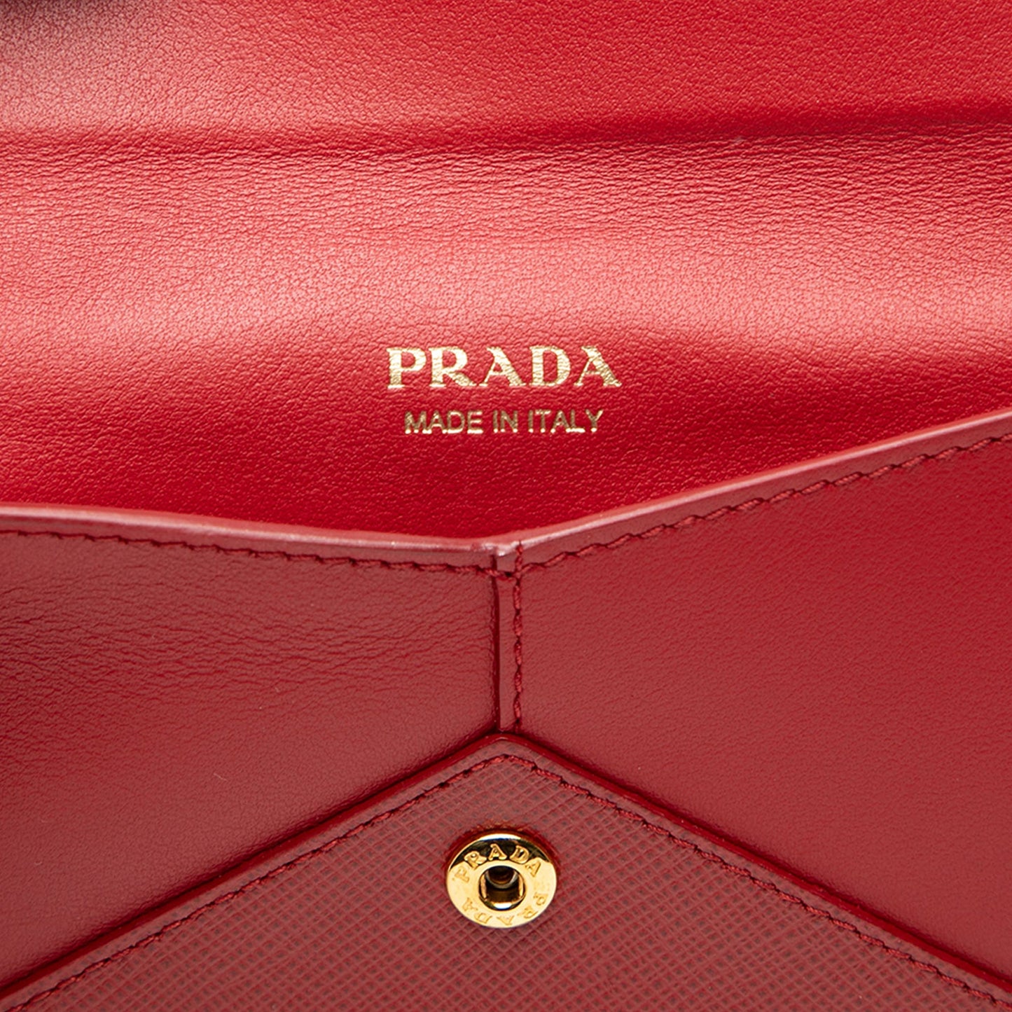 Prada Saffiano Envelope Chain Clutch