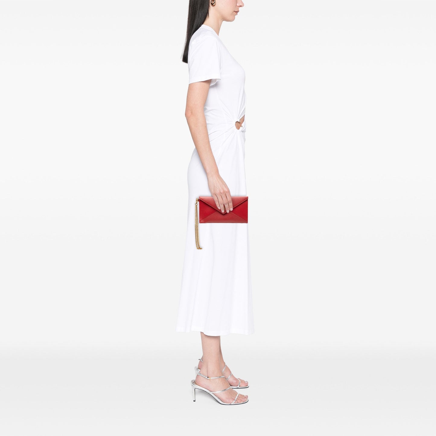 Prada Saffiano Envelope Chain Clutch