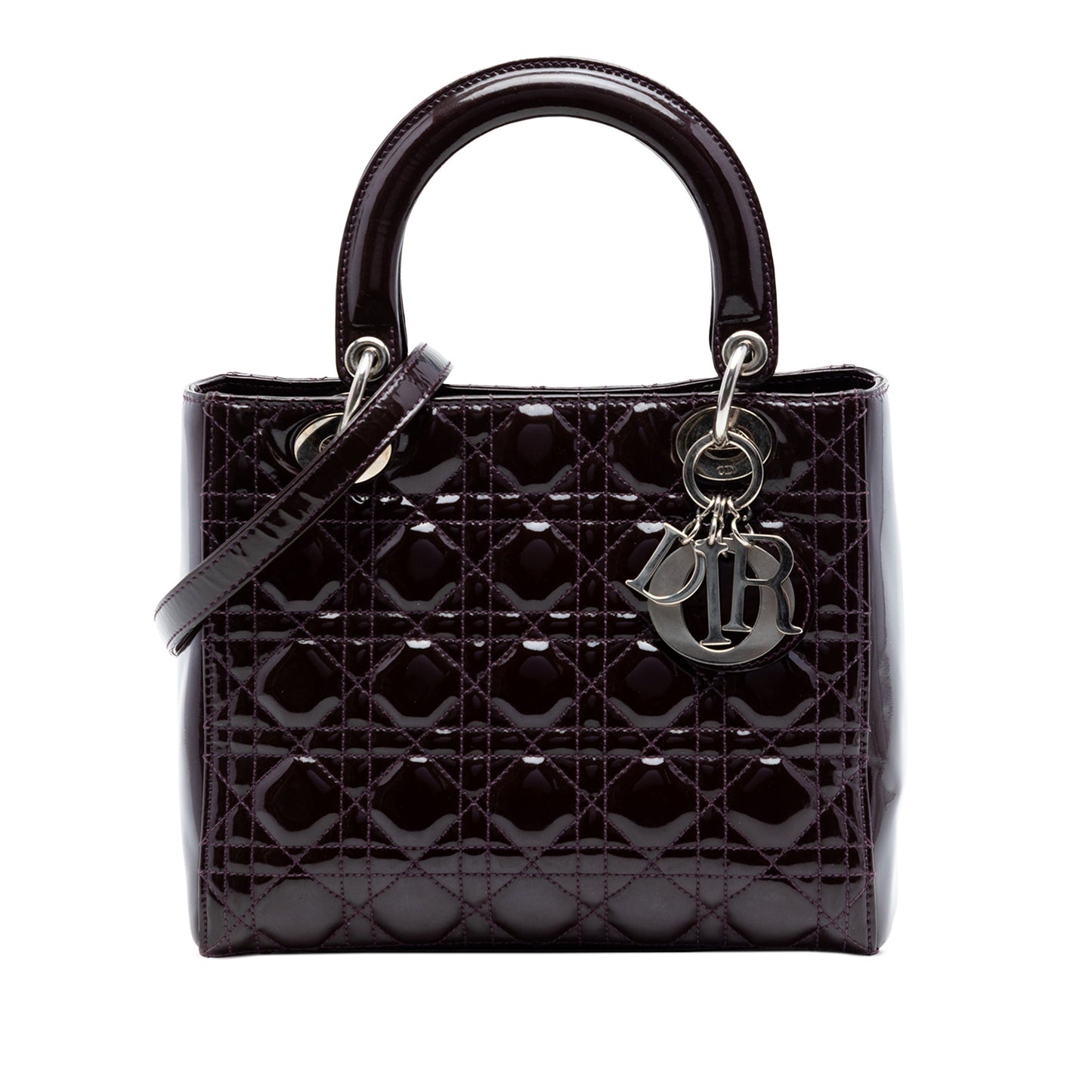 Dior Medium Patent Cannage Lady Dior