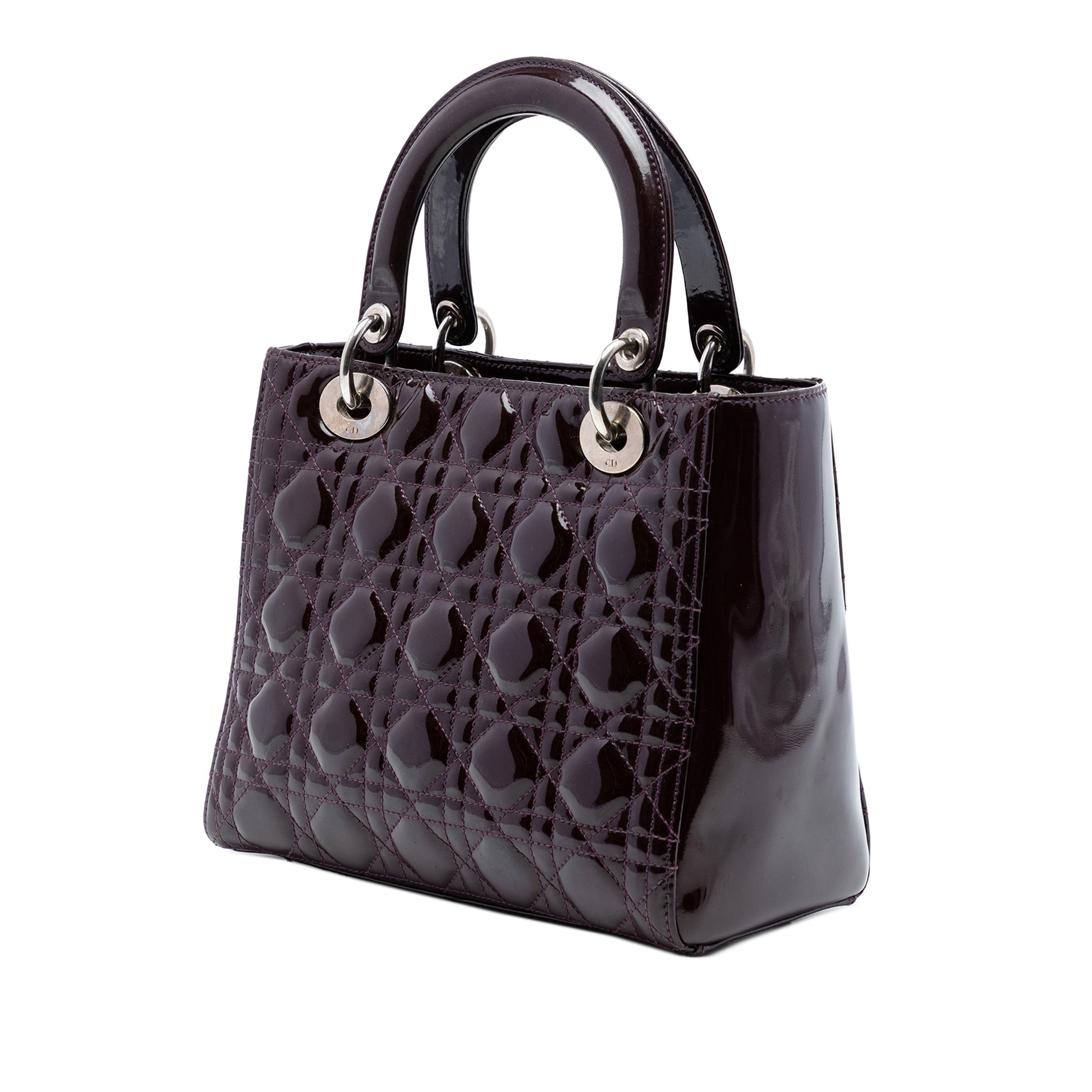 Dior Medium Patent Cannage Lady Dior