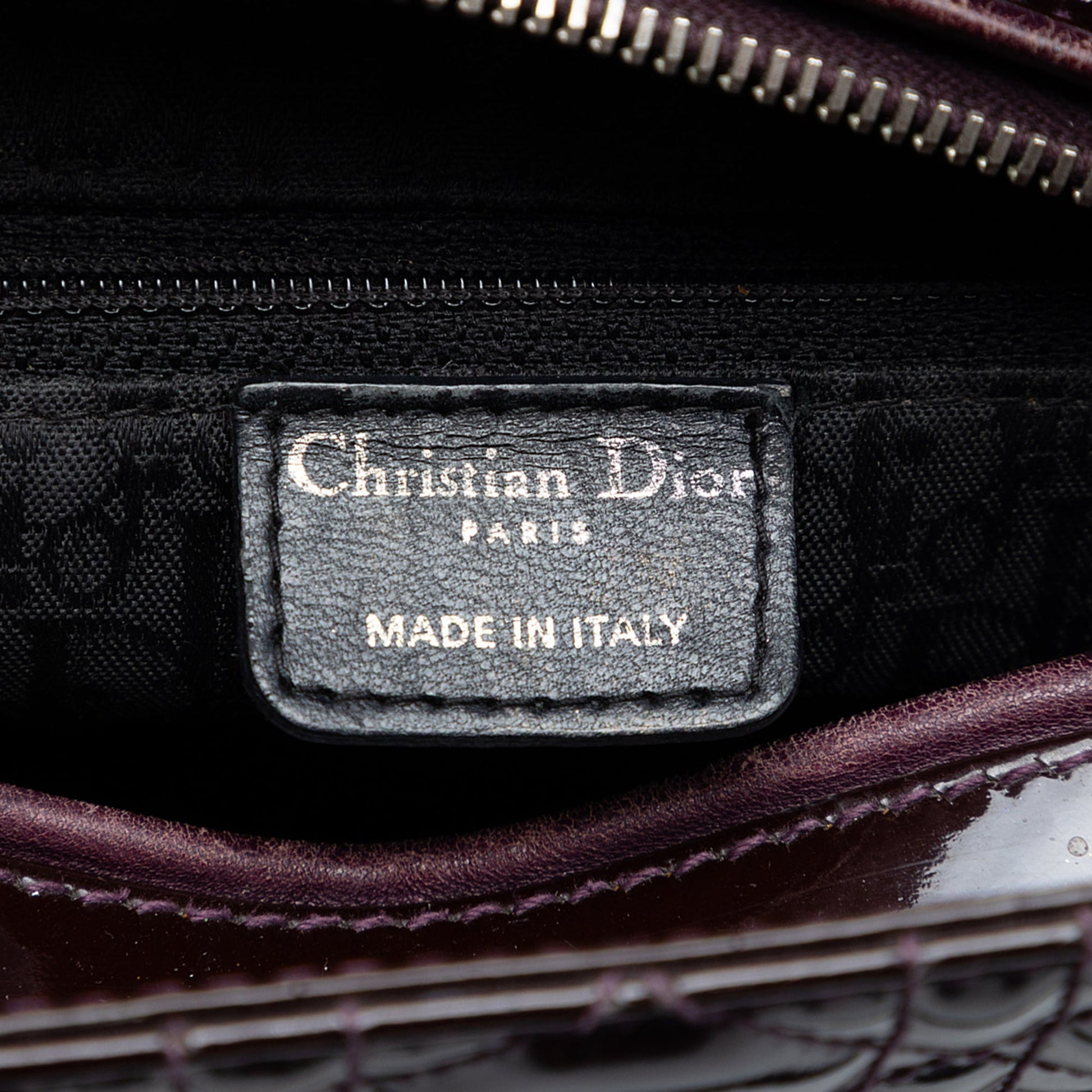 Dior Medium Patent Cannage Lady Dior