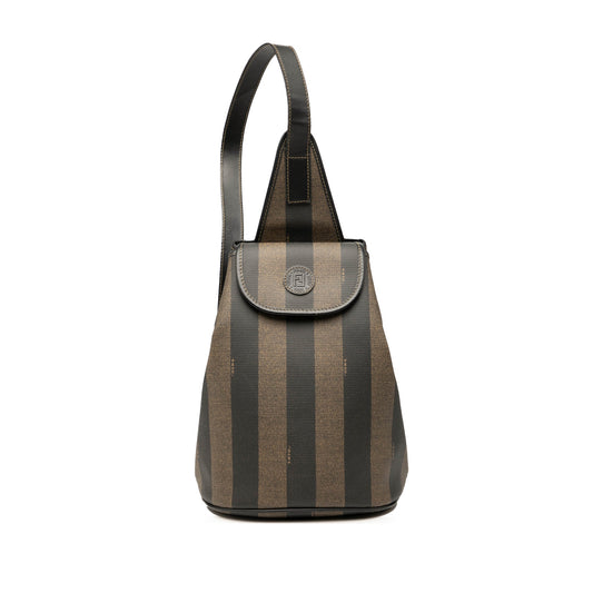Fendi Pequin Coated Canvas Sling Bag