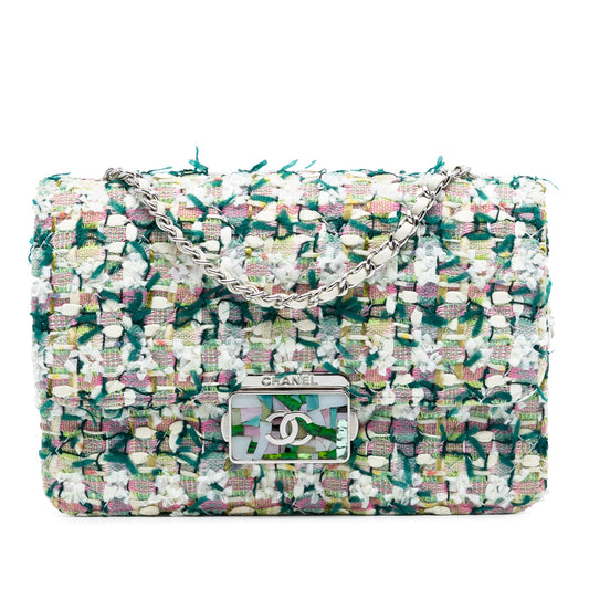 Chanel Mini Quilted Tweed Beauty Lock Flap
