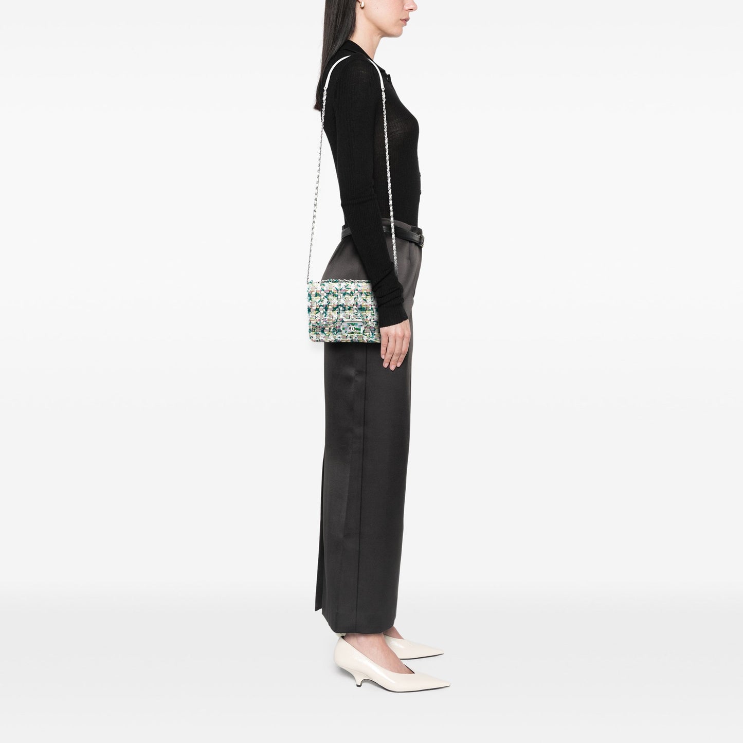 Chanel Mini Quilted Tweed Beauty Lock Flap