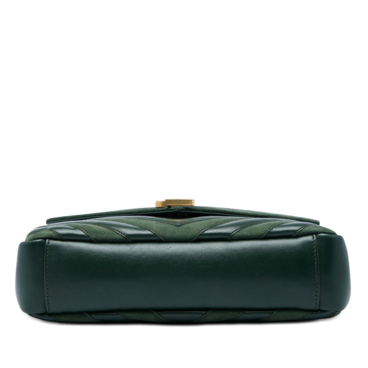 Saint Laurent Medium Chevron Calfskin and Suede Monogram College Satchel