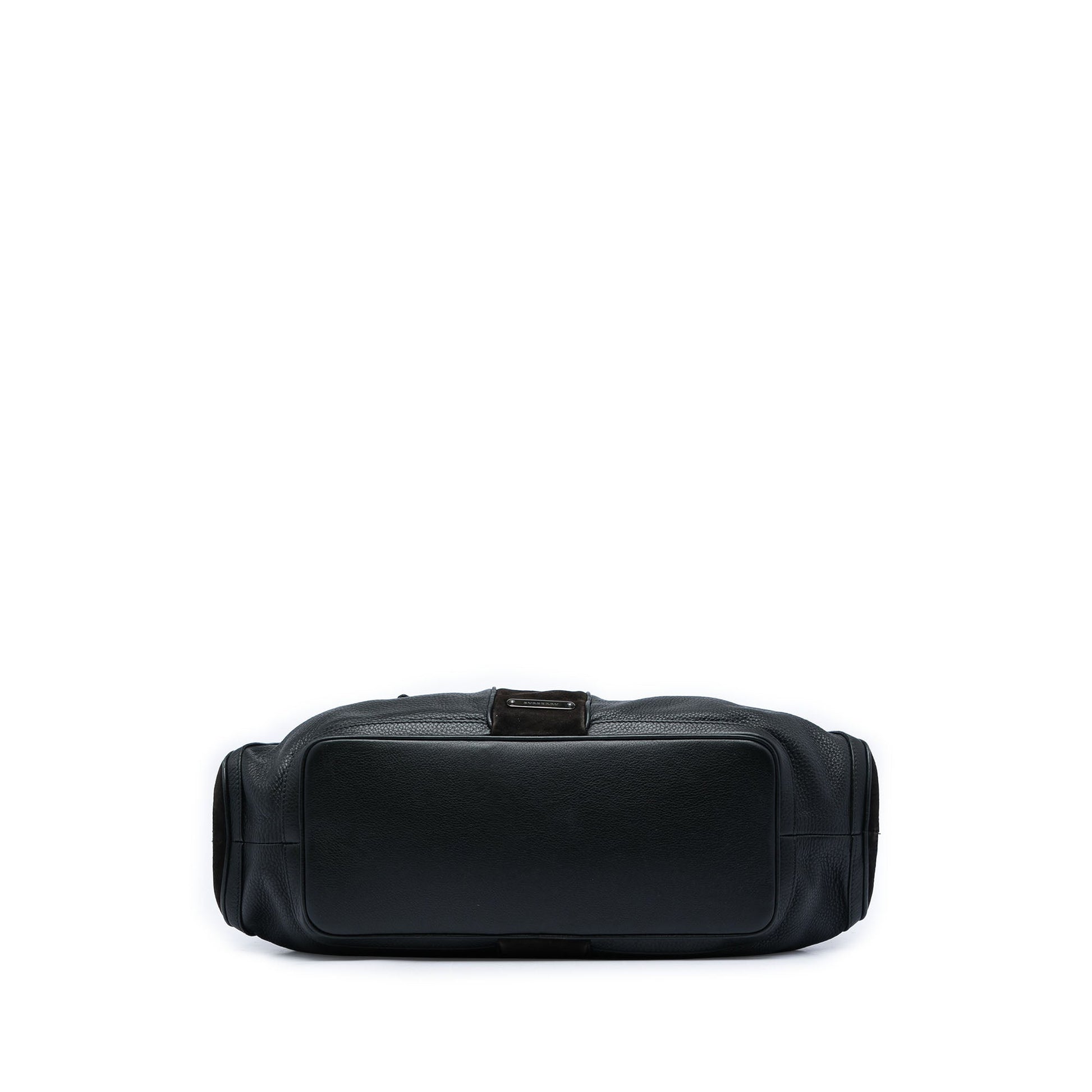 Burberry Grained Calfskin and Suede Satchel