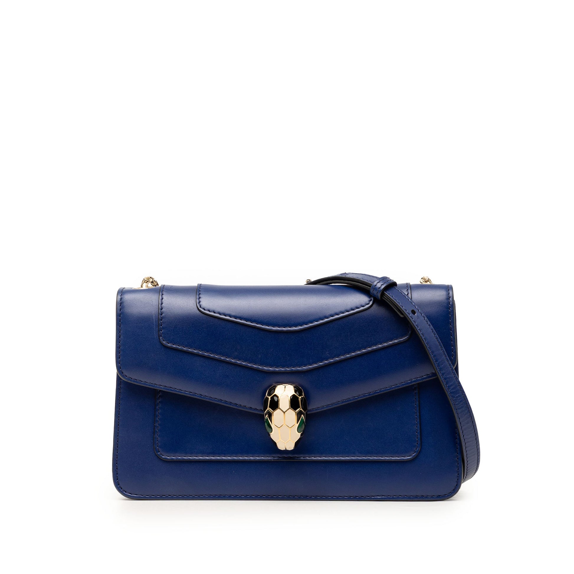 Bvlgari Small Leather Serpenti Forever Chain Crossbody