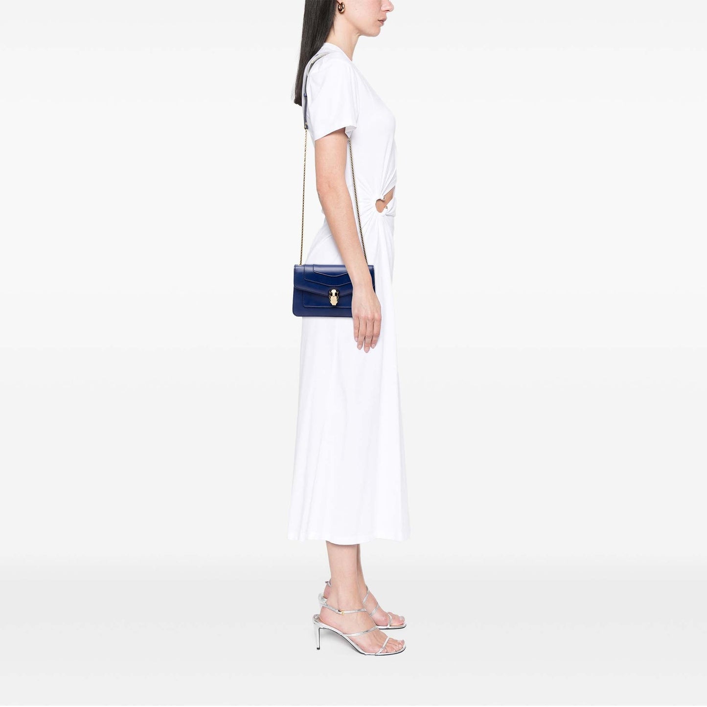 Bvlgari Small Leather Serpenti Forever Chain Crossbody