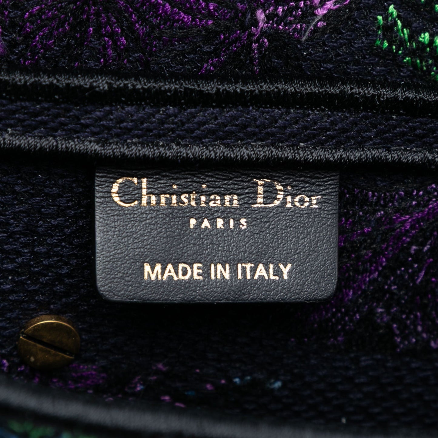 Dior Canvas Embroidered Floral Saddle Bag