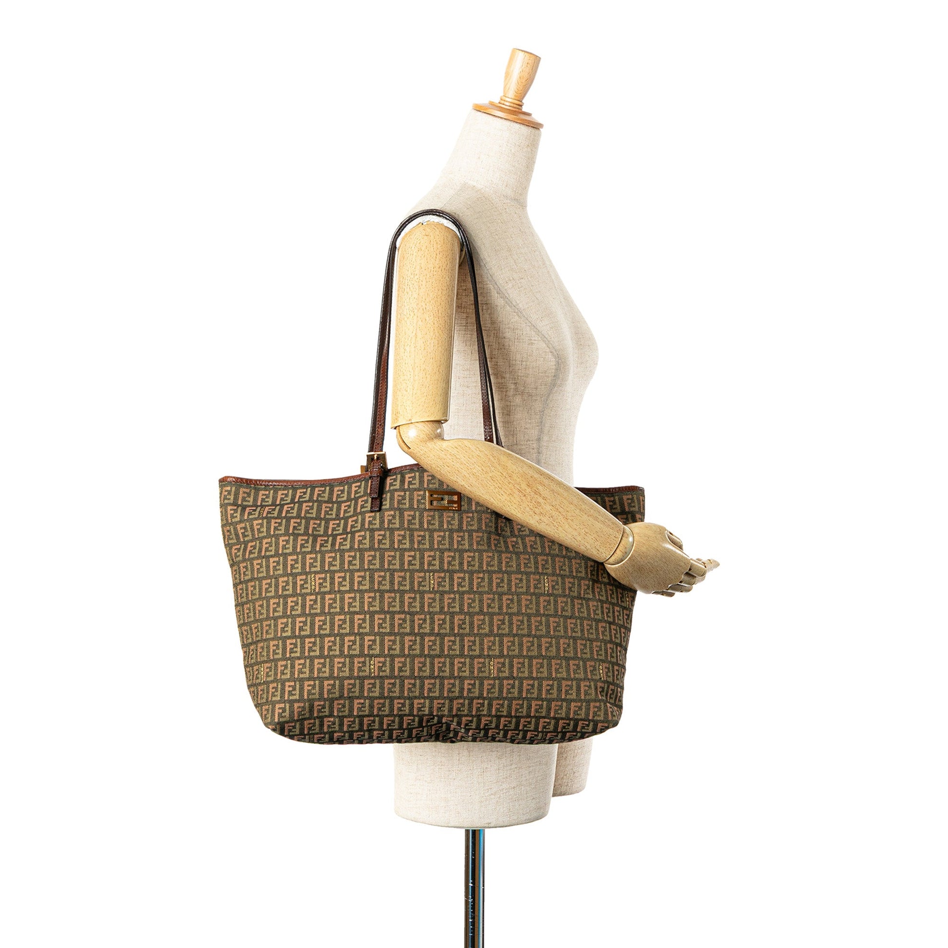 Fendi Large Zucchino Canvas Tote